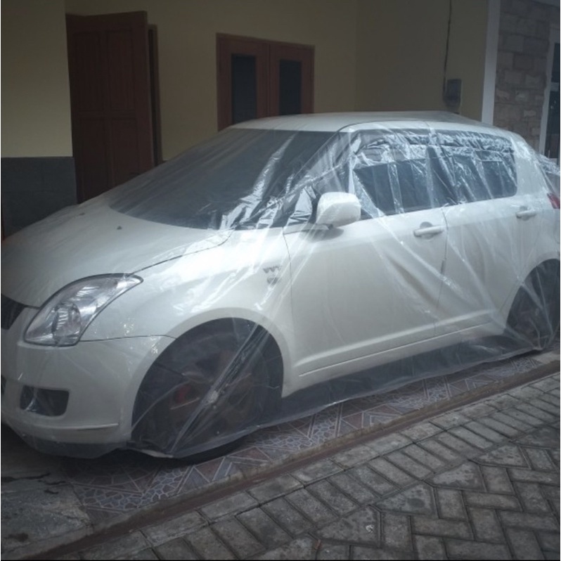 COVER MOBIL TRANSPARAN TEBAL 100 MIKRON AGYA AYLA BRIO JAZZ IGNIS SARUNG MOBIL TUTUP MOBIL YARIS TRANSPARAN WATERPROOF