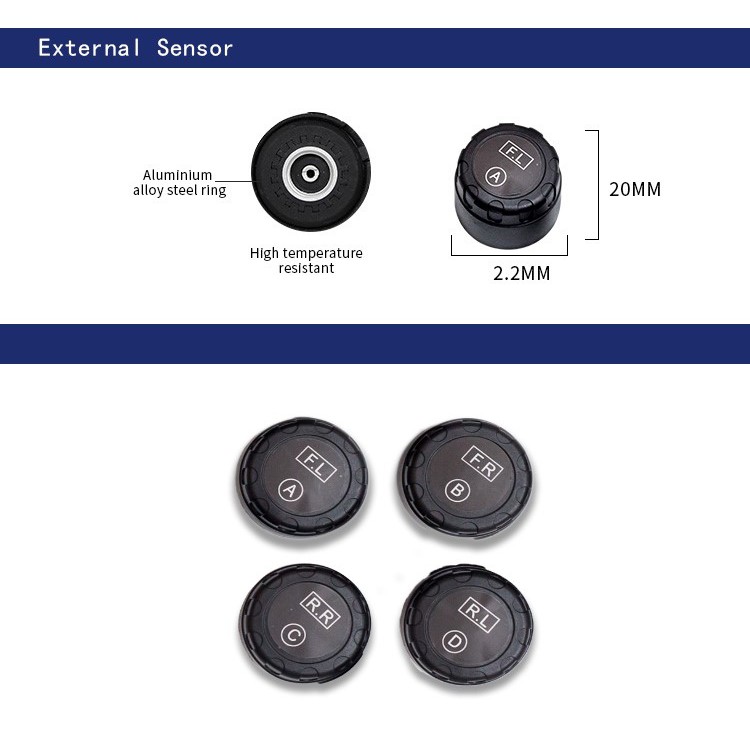 Solar TPMS Tire Pressure Monitor Pengukur Tekanan Angin Ban Mobil