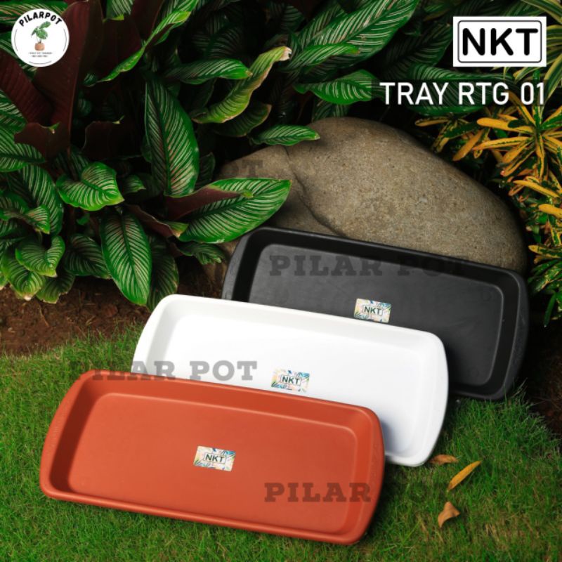 tatakan alas pot panjang tray rtg 01 hitam - NKT TRAY RTG 01 HITAM