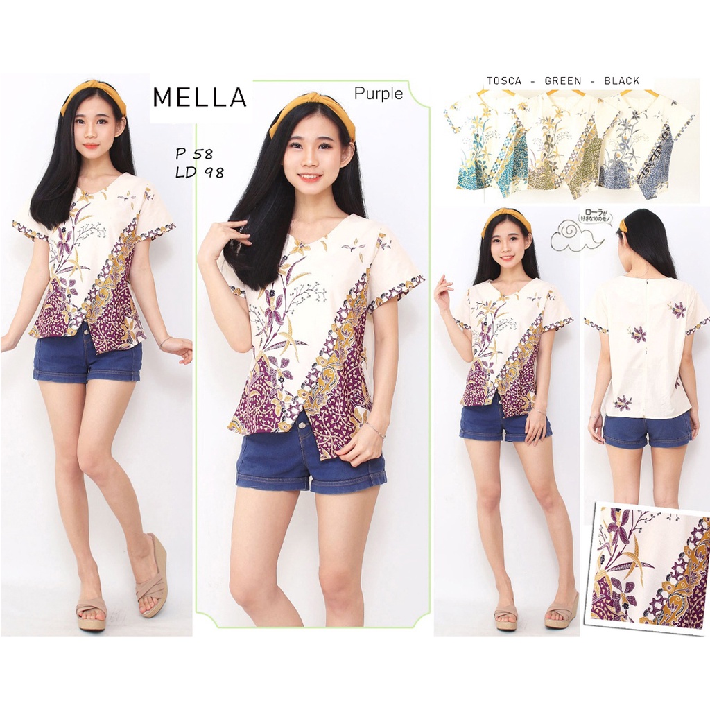 MELLA TOP - Atasan Batik Wanita Blouse Wanita