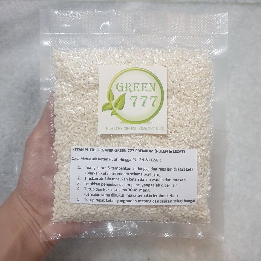 

Ketan Organik Premium 1 Kg Green 777 Pulen Untuk Diet Kulit Kolestrol Jantung (VAKUM)