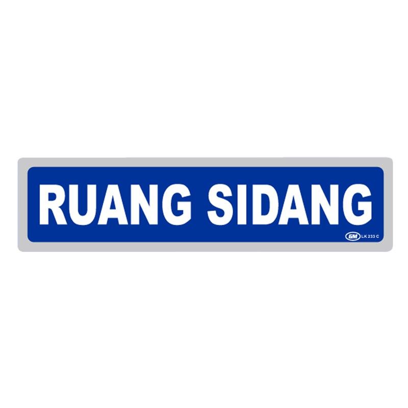 

Papan Tanda / Sign Board / Label Acrylic RUANG SIDANG LK 233 C