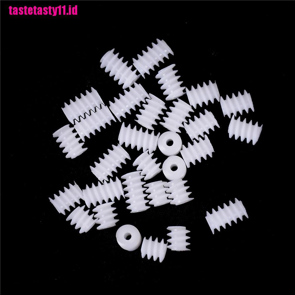 10 Pcs Mainan Roda Gigi Aperture Bahan Plastik Ukuran 6x8mm 2mm