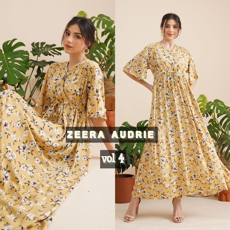 Daster arab ZEERA AUDRIE Dress Rayon Kimono serut Kekinian