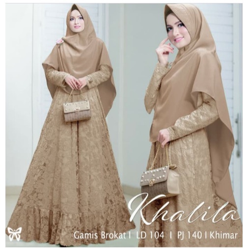 baju gamis lebaran 2020 remaja wanita terbaru model pesta keluarga123 - Putih