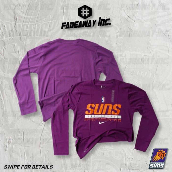 Jual Kaos Lengan Panjang Nba Phoenix Suns Basketball Ungu V Shopee