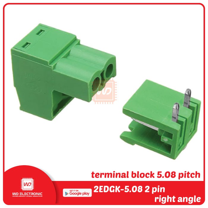 Terminal block 2EDGK-5.08 2 pin right angle DT328 2 pin siku