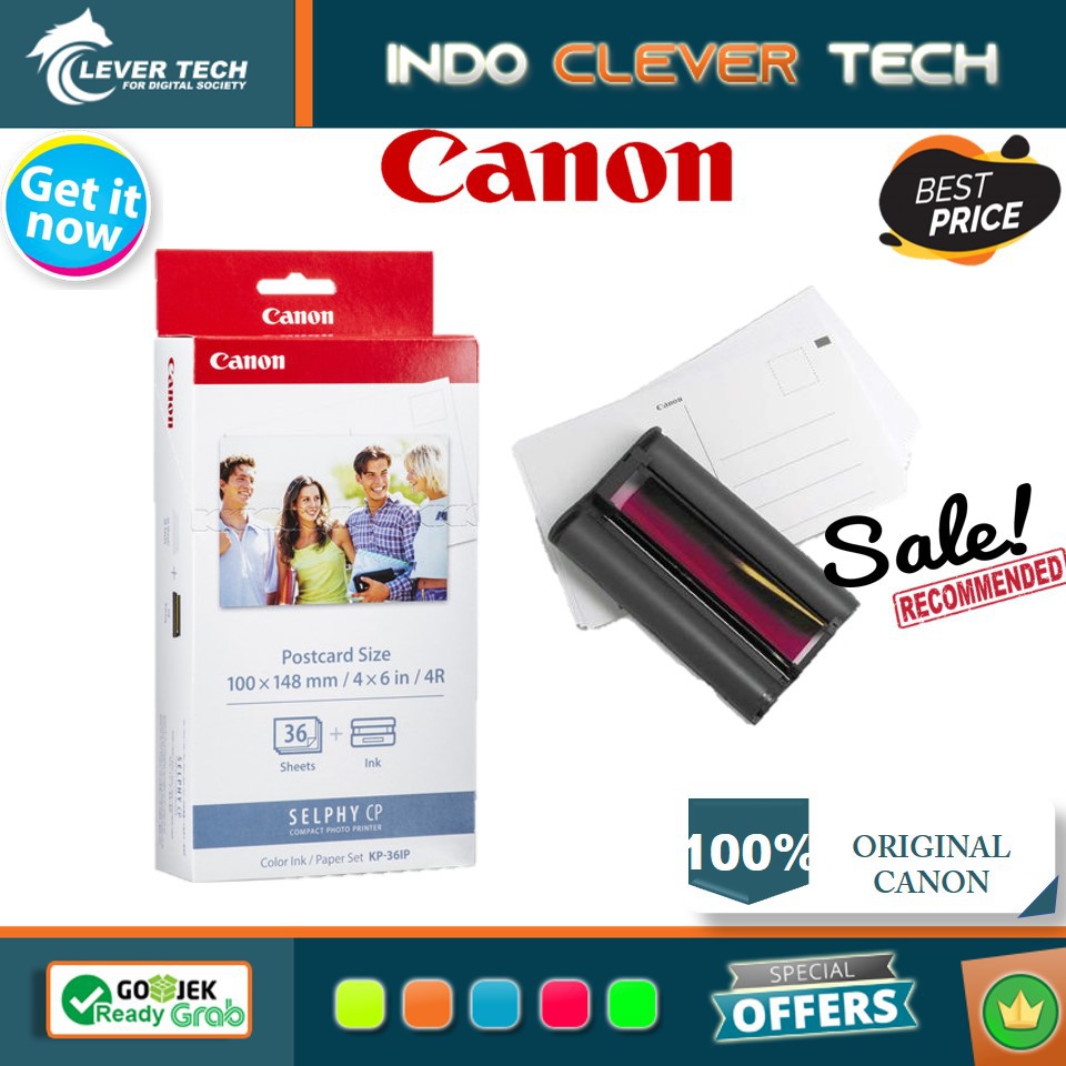 Canon KP-36IP Color Ink &amp; Paper Set Postcard Size