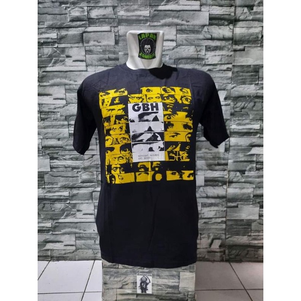 T-SHIRT BAND/KAOS BAND PUNK GBH KAOS LENGAN PENDEK