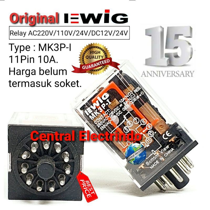 Relay EWIG MK3P-I 11 Pin 10A.