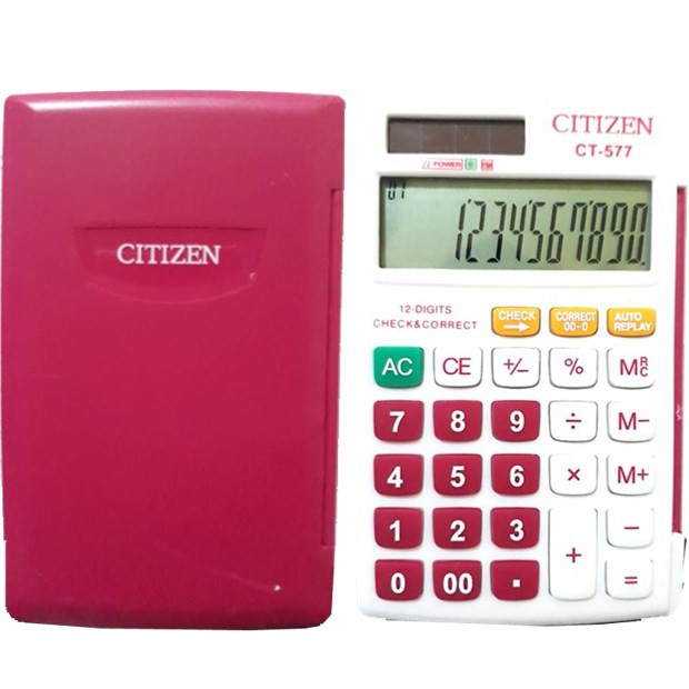 [BISA COD] Kalkulator Citizen CT 718 C kalkulator Warna Kalkulator 12 Digit KUALITAS TERBAIK