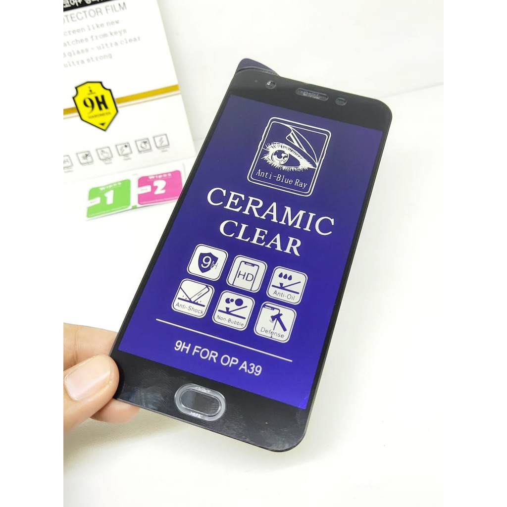 Ceramic CLEAR ANTI BLUE Oppo A57 5.2 inch Screen Protector Full Layar Anti Broken