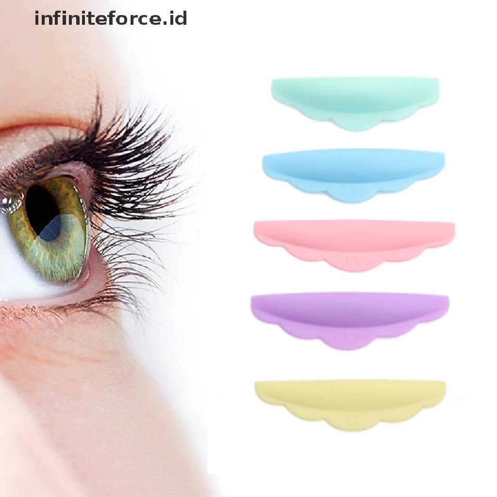 Infiniteforce.id 5 Pasang / set Pad Silikon Pelindung Bulu Mata Extension 3d Untuk Makeup / Kosmetik Wanita