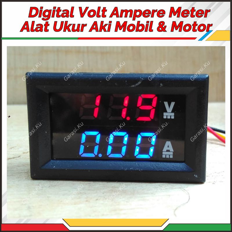 Jual DIGITAL VOLT + AMPERE METER 2 IN 1 MULTIFUNGSI 12V DC: PENGUKUR ...