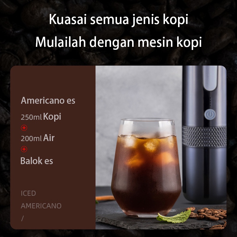 SYH Mall Electric Espresso Maker / mesin kopi / Mesin Pembuat Espresso Portable / Portable Elektrik Coffee Maker / Espresso Coffee Maker / PORTABLE Dengan Filter Coffee Maker / Elektrik Coffee Maker Set