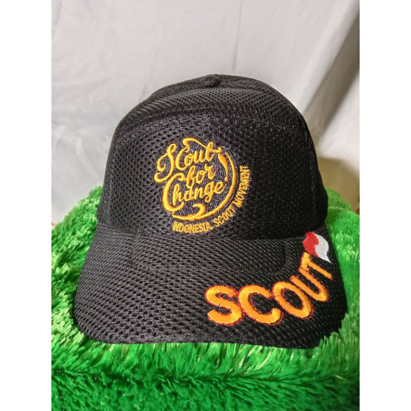 TOPI PRAMUKA LAPANGAN JARING DOBLEMASS SCOUT FOR CHANGE