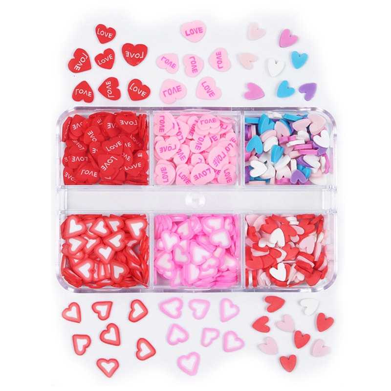 SiySerpihan Tanah Liatsequinpayet Aneka Desain Tema Valentine Untuk Nail Art