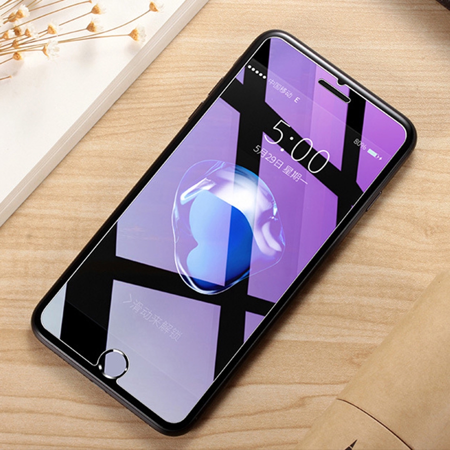 iPhone 12pro iPhone 12mini iPhone 11Pro Max Mini X XS Max XR 7 8 6 6S PLus 5S SE 9H Anti Purple Light Tempered Glass Screen Protector Film