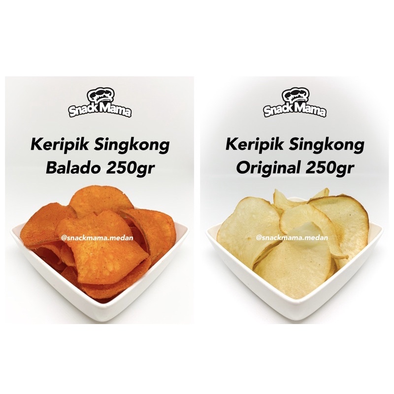 [250GR] KERIPIK SINGKONG PREMIUM ORIGINAL / BALADO / RAWIT / JAGUNG