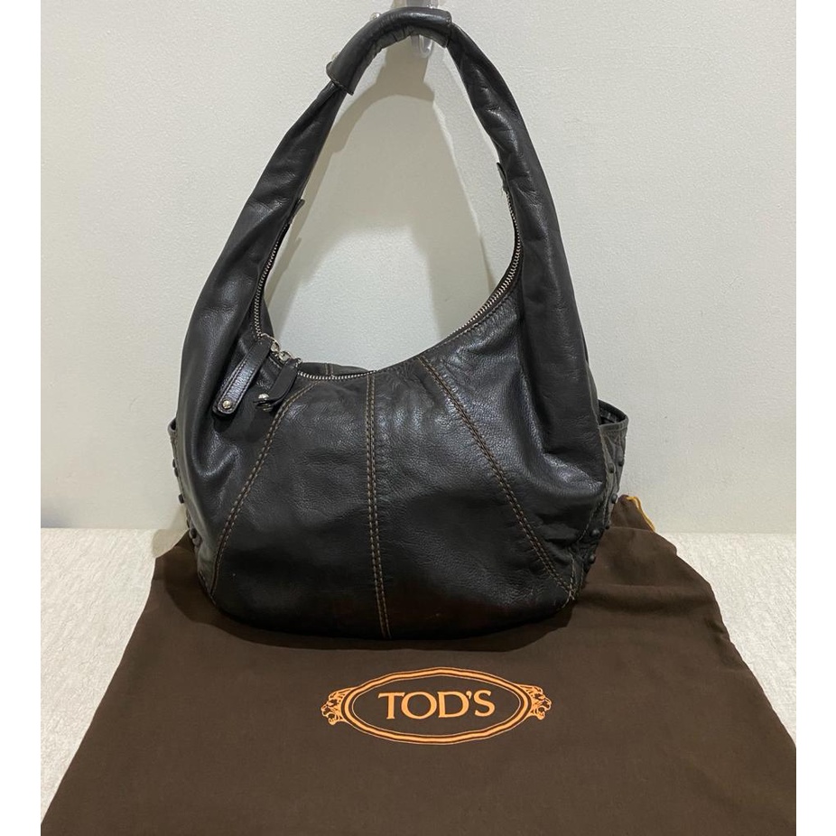 TAS TODS ORIGINAL PRELOVED WARNA COKLAT 38x12x26 cm (PxLxT)