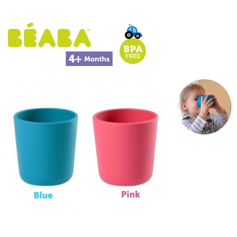 Beaba Silicone Glass Gelas Anak Silikon - Blue / Pink