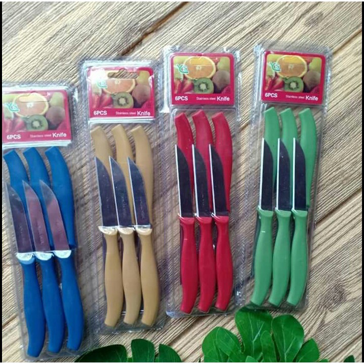 Pisau Set / Pisau Kecil / Pisau Buah / Pisau Sayur / Pisau Set Buah dan Sayur Isi 6 Pcs