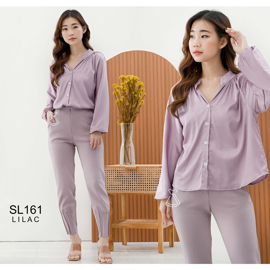 SL161 - Celana panjang crepe stretch celana kerja wanita