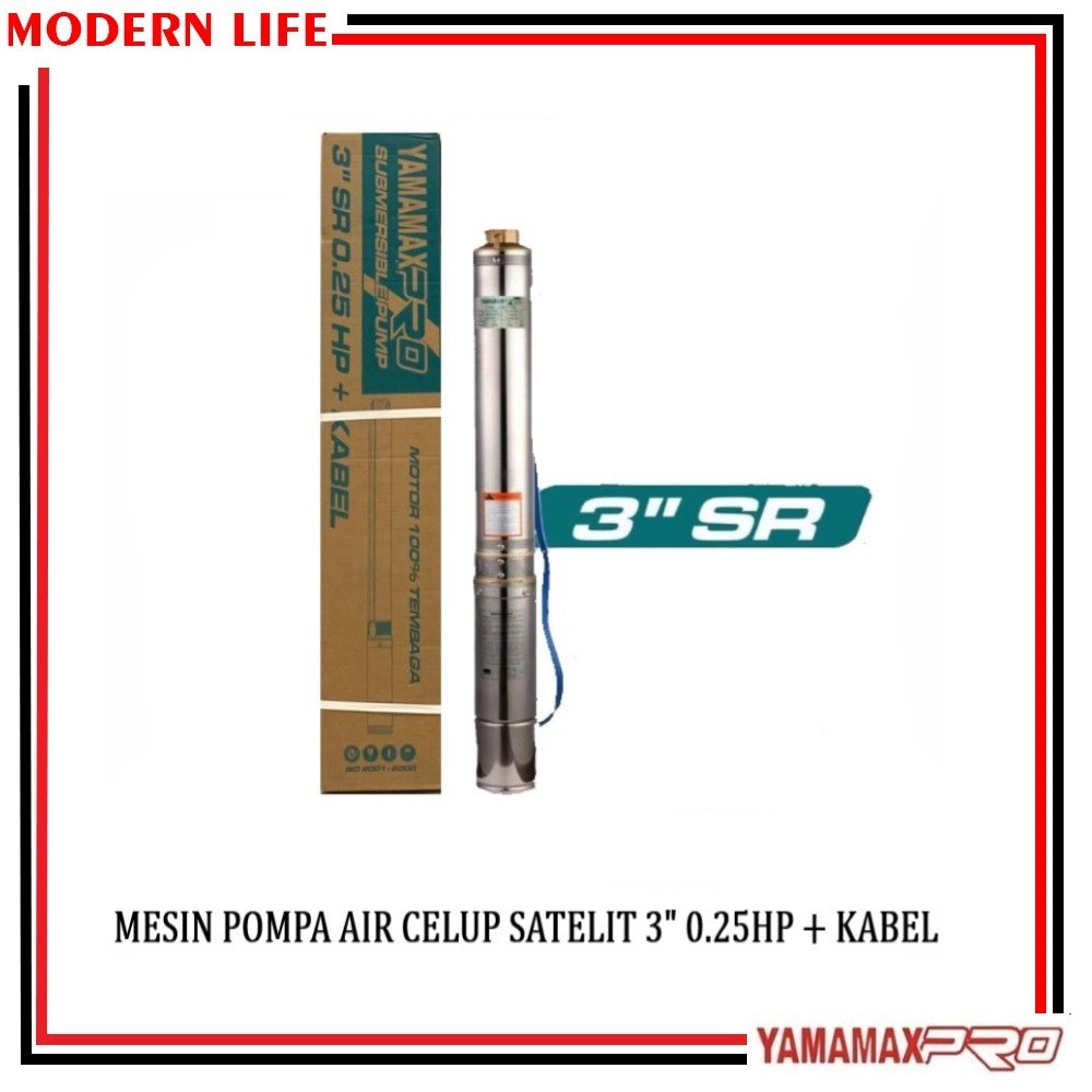 Mesin Air Pompa Satelit 3inch 0,25 HP / Submersible Pump / Pompa Sibel