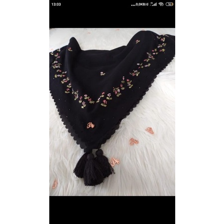 kerudung segiempat bungatta sulam swarosky