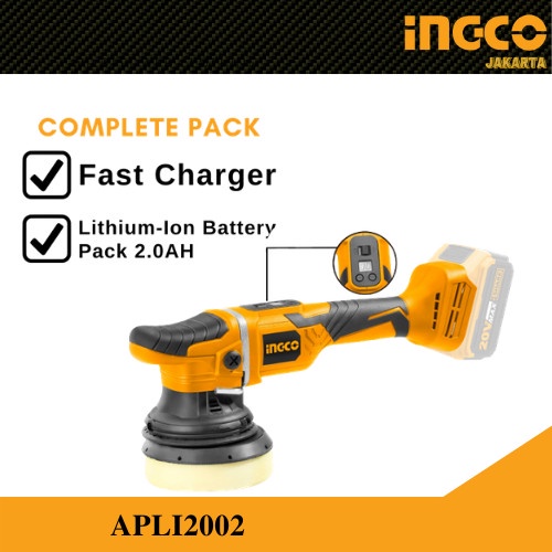 Mesin Poles Cordless Pack 2.0AH 20V / Mesin Pemoles INGCO APLI2002