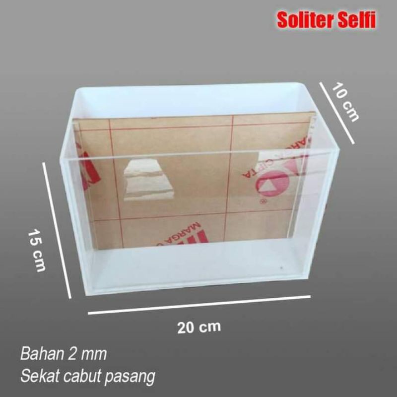 aqurium akrilik cupang ukuran 20x10x15