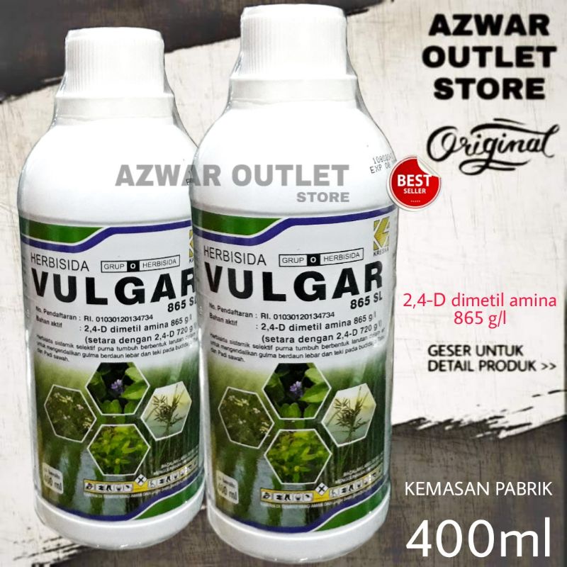 VULGAR 865SL by KRESNA | HERBISIDA 2,4 DMA racun rumput untuk tanaman padi dan tebu