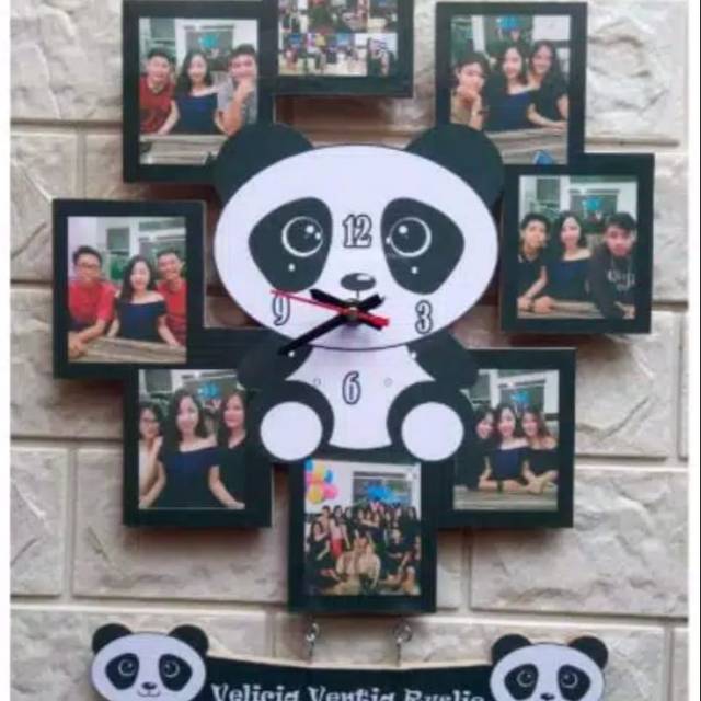Jam dinding karakter panda