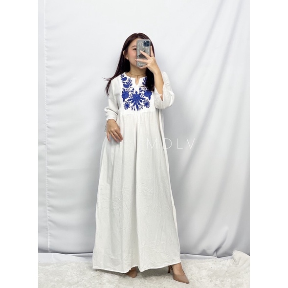 MDLV ~ 73370 Amethyst Boho Style Maxi Long Dress Gamis Import Fashion Import