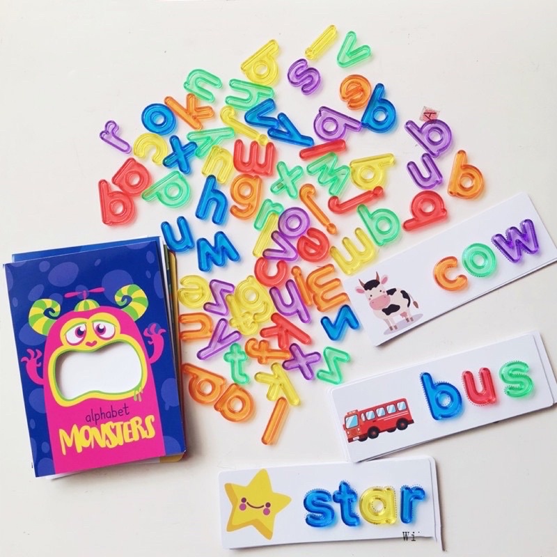 rainbow letter spelling game mainan edukasi anak - kado anak - hadiah anak