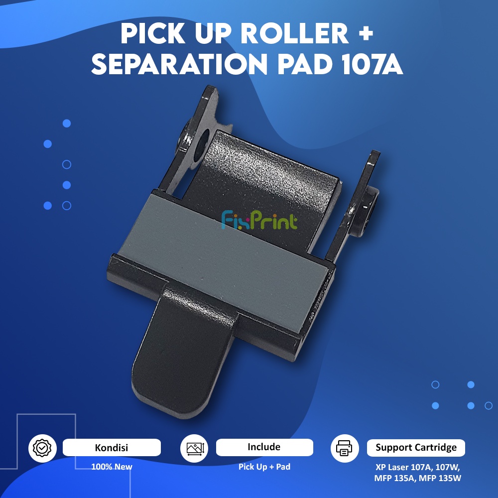 Pick Up Roller + Separation Pad 107A New, Pick Up + Pad Printer M107a