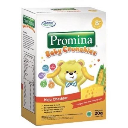 

W2fit Promina Baby Crunchies 20 gram (8 Bulan) Snack Bayi Keju