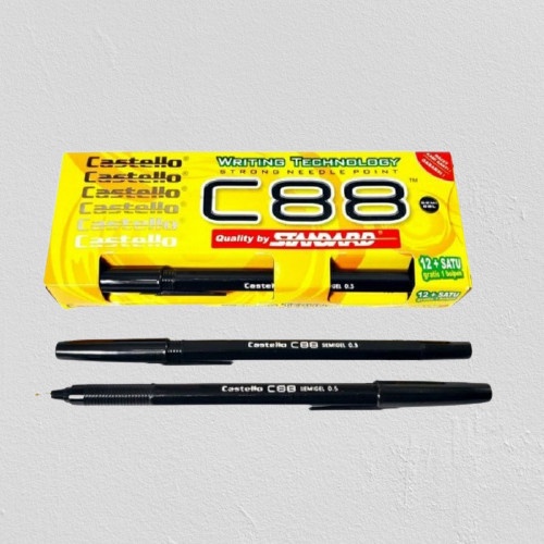 

Hemat Pulpen/Ballpoint/Pen Standard Castello C88 Per Pack Isi 13 Pcs Murah Hot Sale