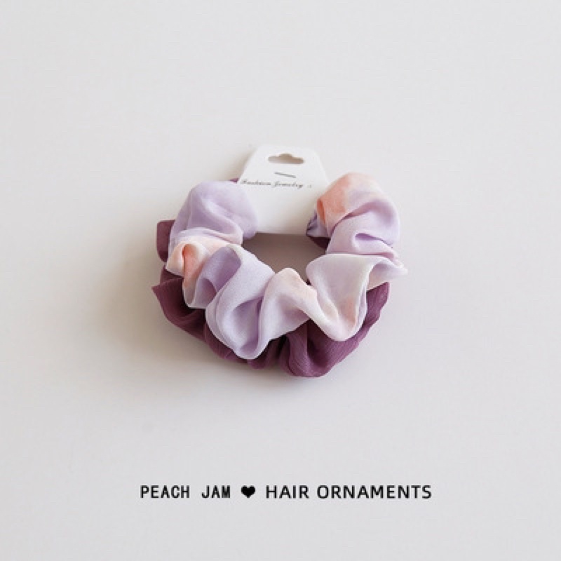 Ikat Rambut Simple / Paket Scrunchy Korea / Korean Scrunchies Set / Cepol Hijab-Lilac set