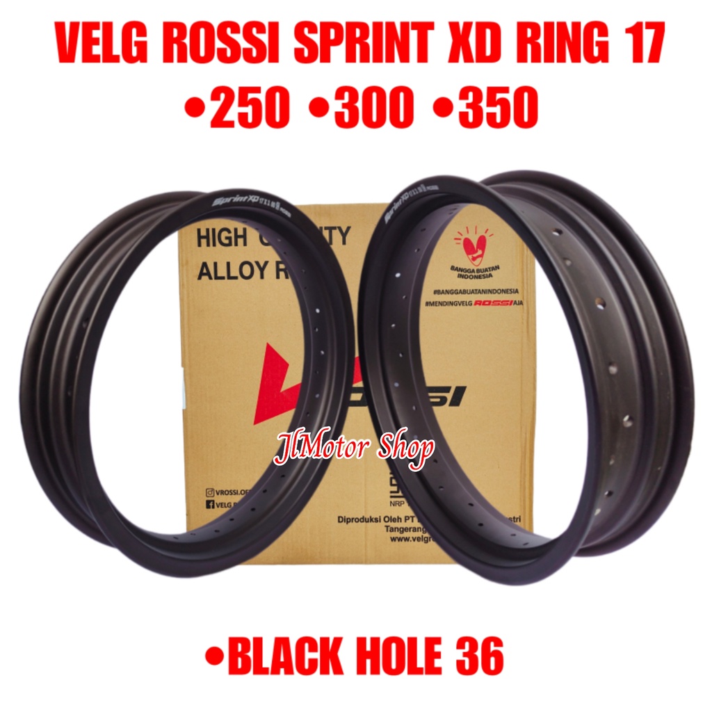 PELEK VELG ROSSI RING 17 300 350 SPRINT XD - VELG VROSSI SPRINT XD 300 350 RING 17 LUBANG 36