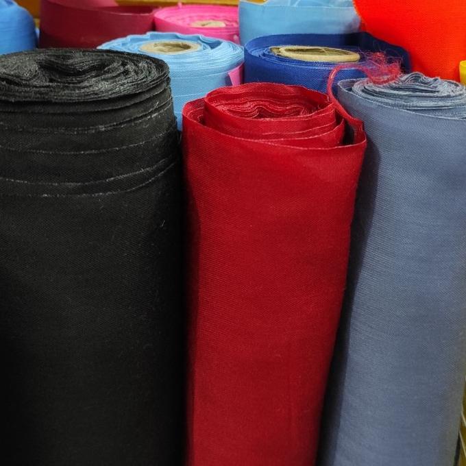 Kain Tetron polos harga per satu roll