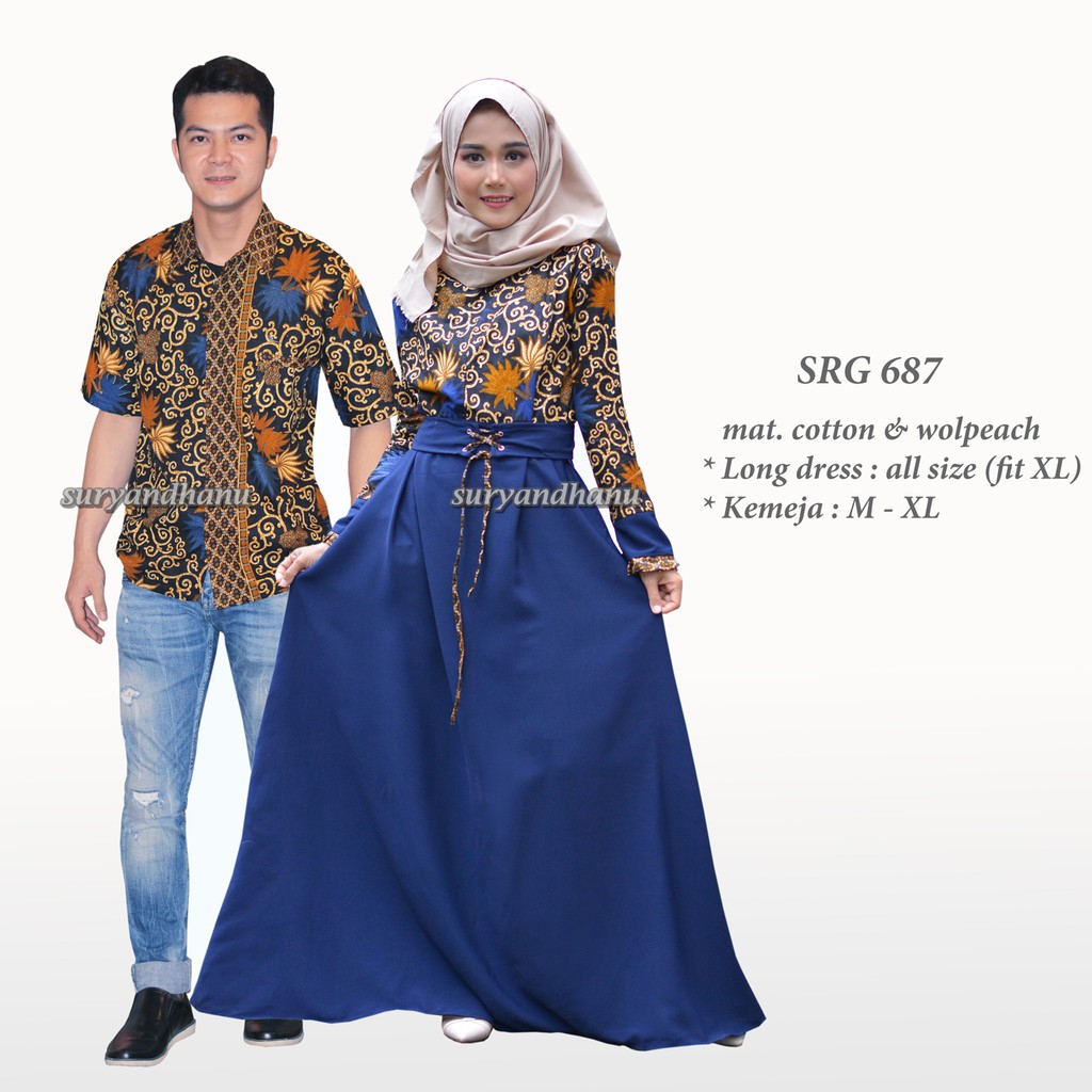 Couple Batik Dress / longdress EVELIN SRG 687  by suryandhanu