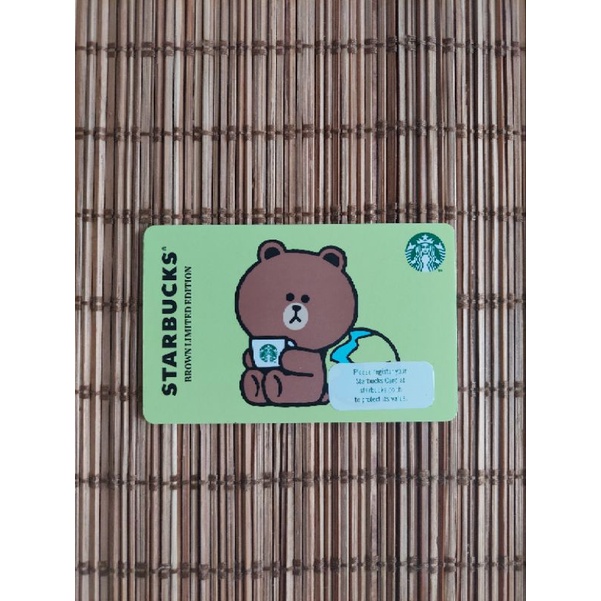 Kartu Koleksi Starbucks Card Line Friends Brown Thailand Collection