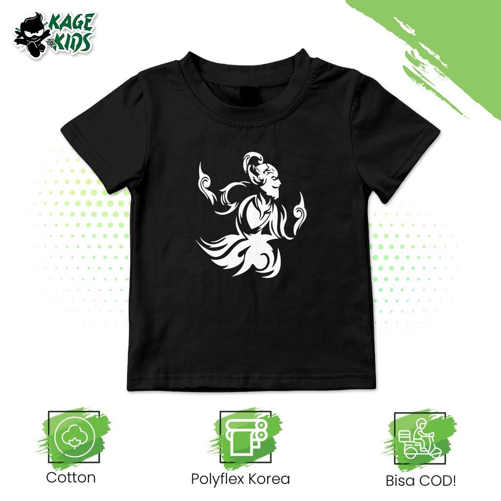 Kaos Distro Anak WAYANG GATOT KACA Laki Laki dan Perempuan / Umur 1-10 Tahun / Custom Request / Terl
