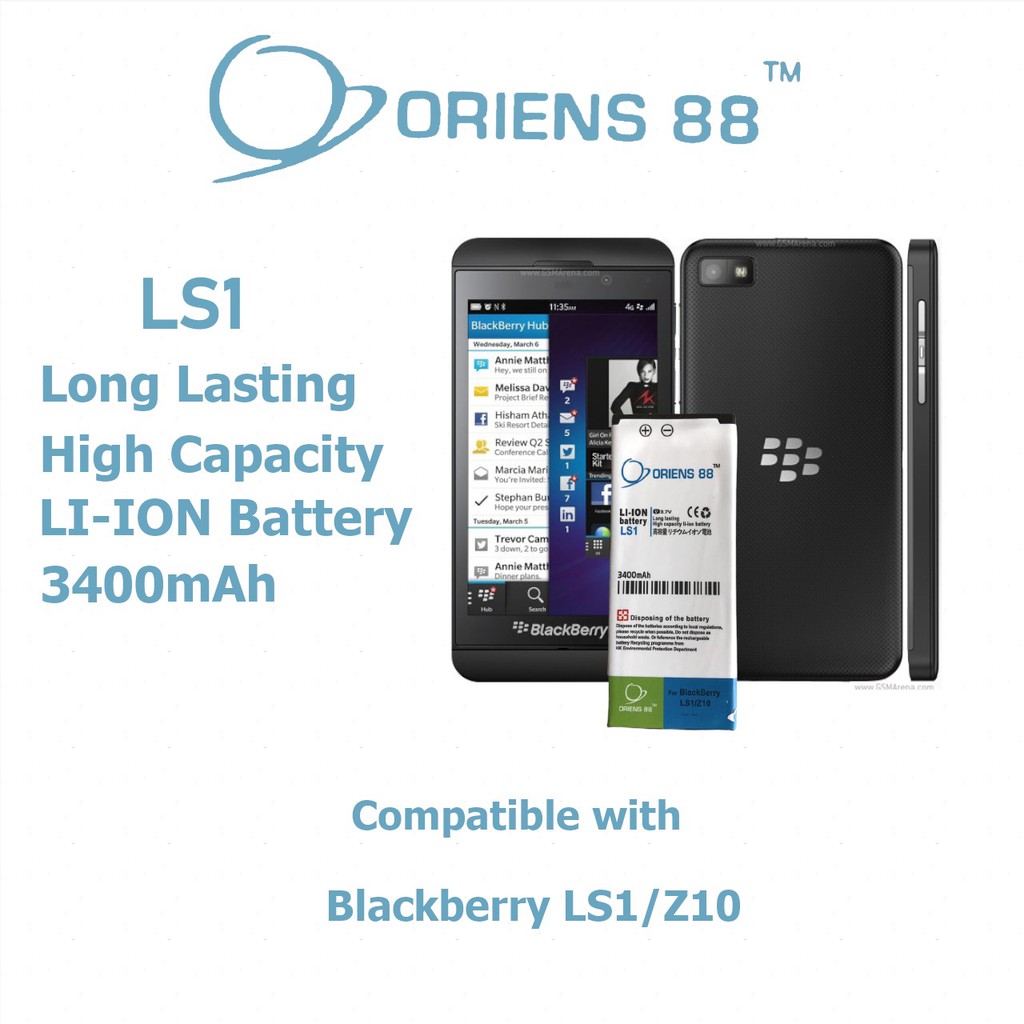 (P) Baterai batre battery BlackBerry Z10 / LS1 double power/IC oriens88