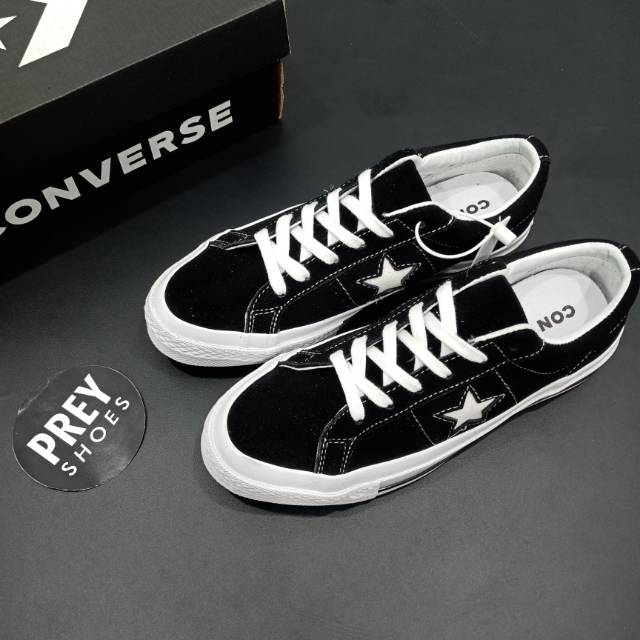 CONVERSE ONE STAR OX BLACK WHITE