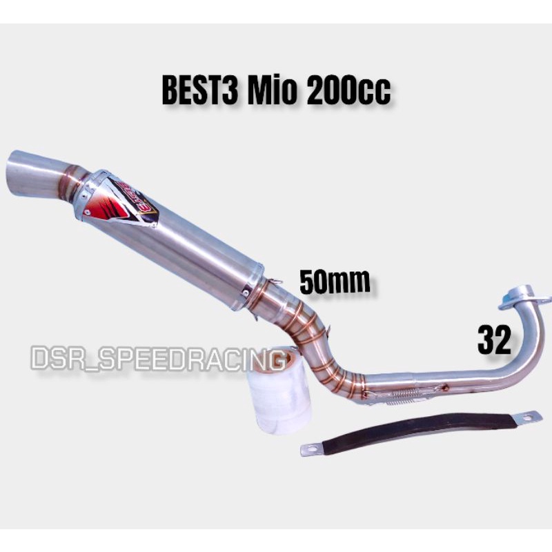 Best3 Knalpot Mio 130cc, 200cc, 250cc Kompetisi Drag