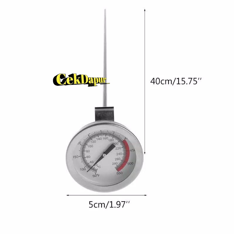 termometer 40cm/thermometer masak analog 40 cm/Frying Oil Fryer Fries Sayap Ayam Goreng BBQ Grill