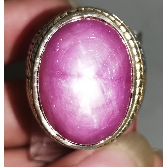 Batu Ruby Star Pink Jumbo Natural Star Ruby Corundum