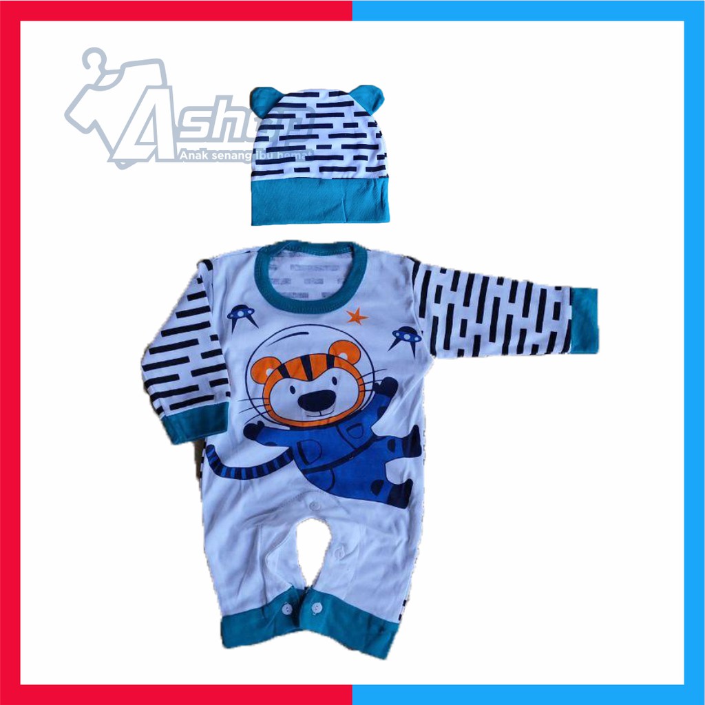 Jumper Bayi Jumpsuit Motif Macan